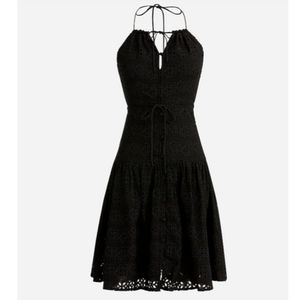 NWT J. Crew Anguilla halter eyelet mini dress
